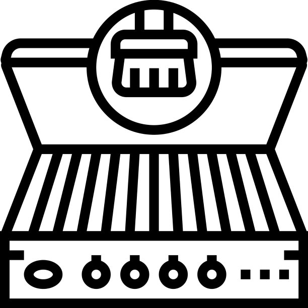 烧烤清洁线性图标图片下载