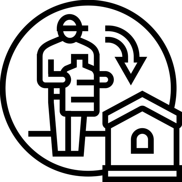 家庭送水服务线条图标图片下载