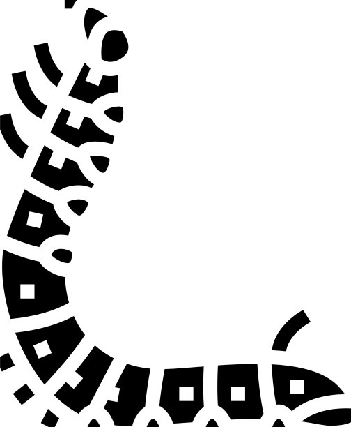 蚕幼虫字形图标图片下载