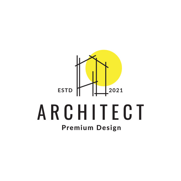 极简主义的建筑结构线条与夕阳图片下载