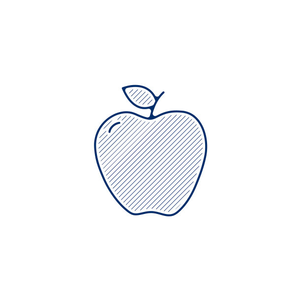 苹果细线图标苹果直线轮廓图标图片下载