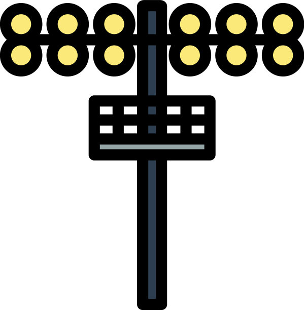 足球灯桅杆图标图片下载