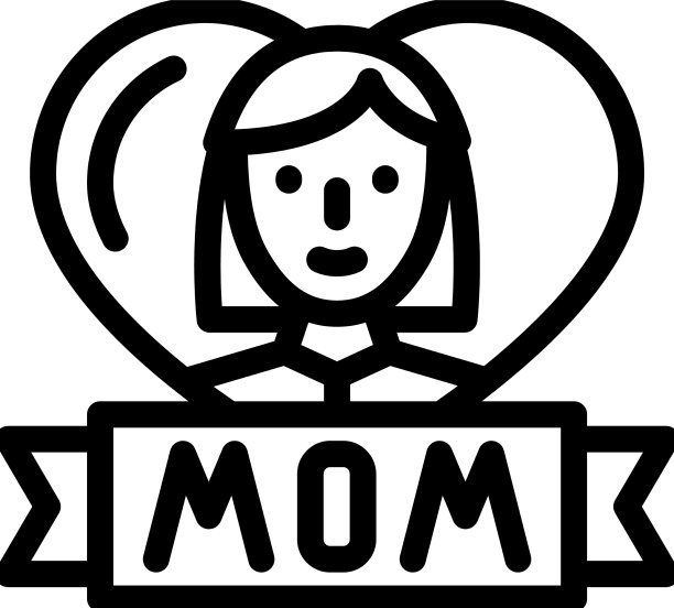 母亲节线图标图片下载