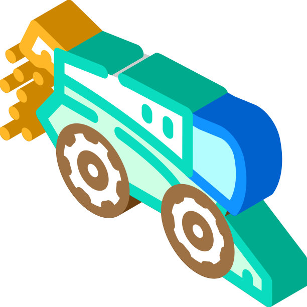 联合收割机等距图标图片下载