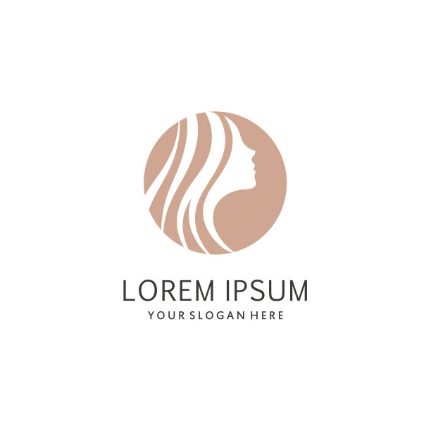 美容院spa美发极简logo设计于图片下载