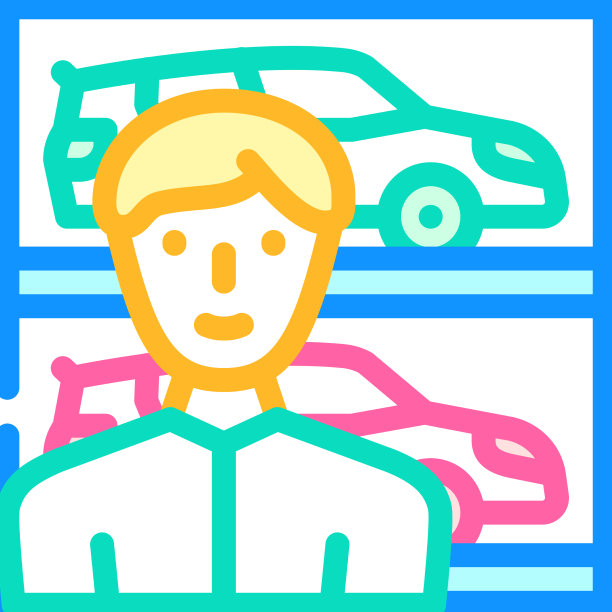 汽车汽车销售商颜色图标图片下载