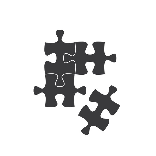 白色背景上的拼图游戏图标图片下载