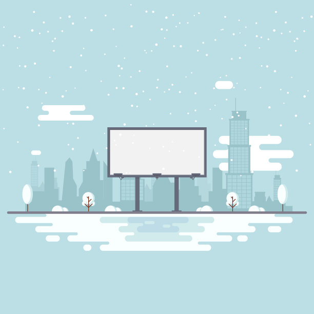 一个为你们做广告的空旷的城市广告牌图片下载