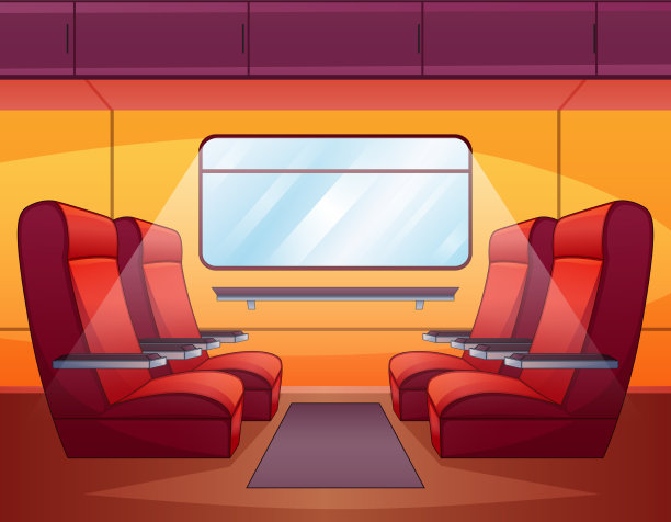 列车内部空车厢图片下载