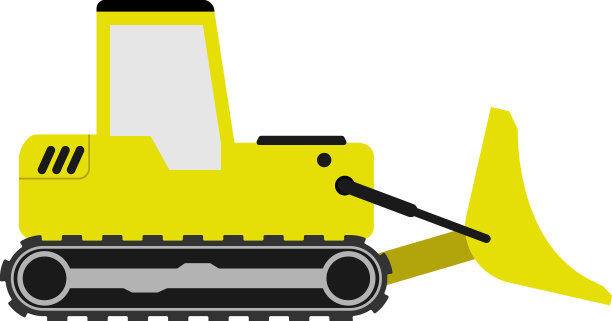 推土机图标设计模板隔离图片下载