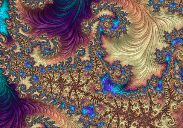 不寻常的抽象背景，分形插图图片下载