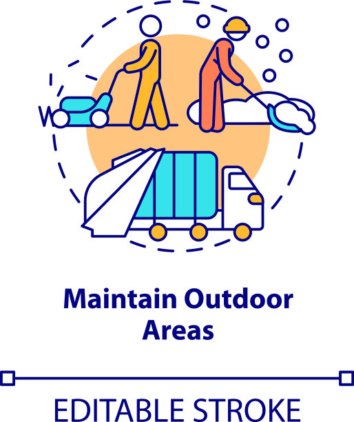 维护户外区域概念图标图片下载