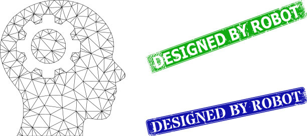 由机器人设计的橡胶图章仿制品图片下载