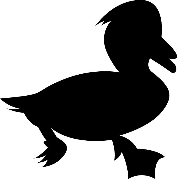 鸭轮廓图像图片下载