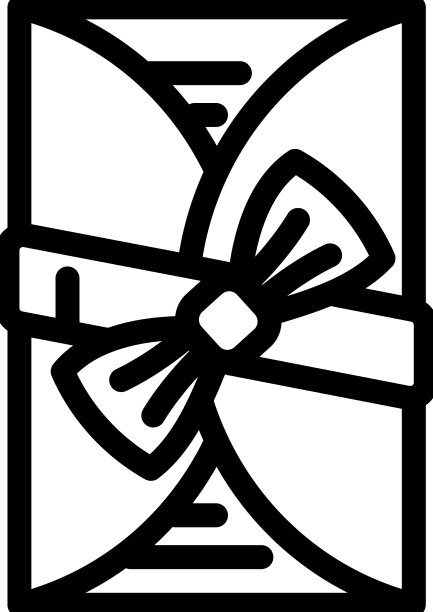 请柬在婚礼日线图标图片下载