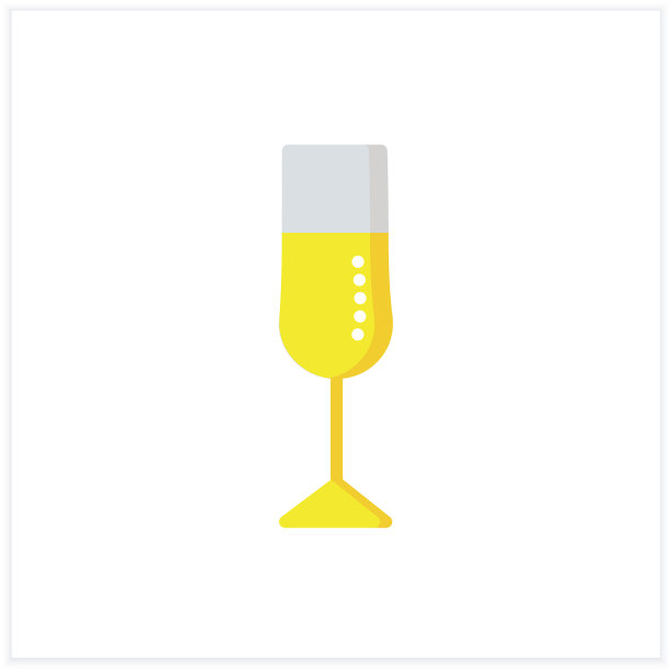 香槟酒杯扁平图标图片下载