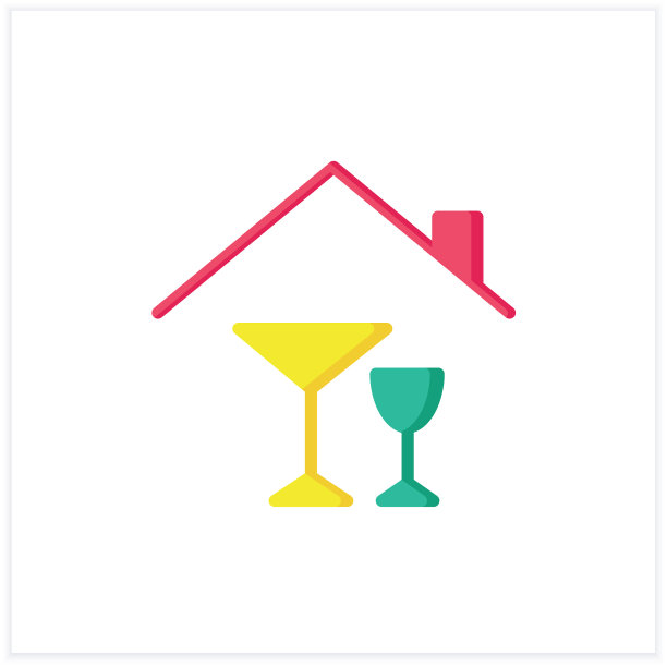 家用酒精酒吧的平面图标图片下载