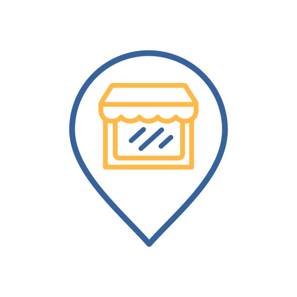 超市商店前销地图图标图片下载