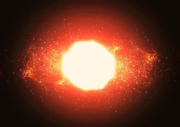 太阳在外太空照耀的3D插图图片下载