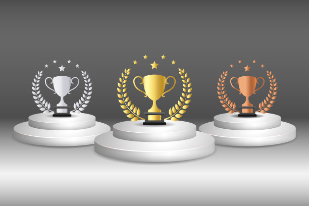 舞台领奖台为金银奖颁奖典礼图片下载