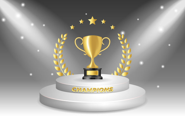 舞台领奖台上有金奖盛典图片下载