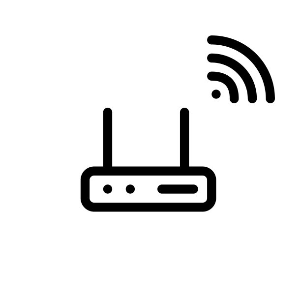 无线路由器极简线条像素完美图标图片下载