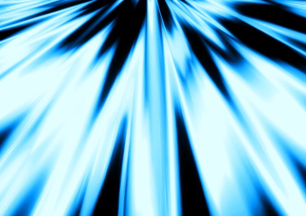 蓝色光线在黑暗中辐射的插图图片下载