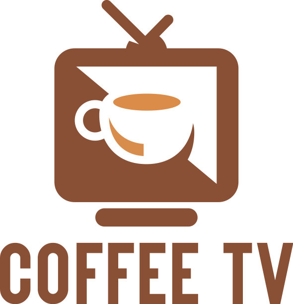 现代彩色咖啡电视推广标志设计图片下载