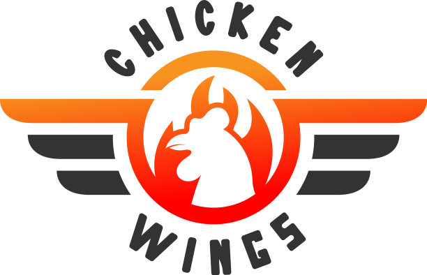 现代彩色鸡翅消防标志设计图片下载