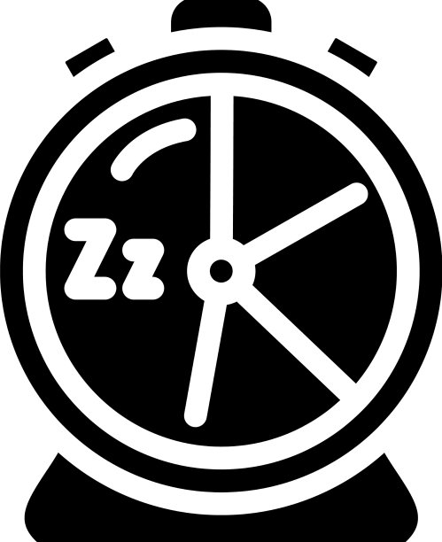 睡眠时间字形图标图片下载