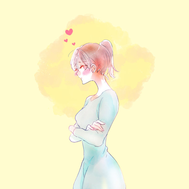 恋爱中的女人害羞图片下载