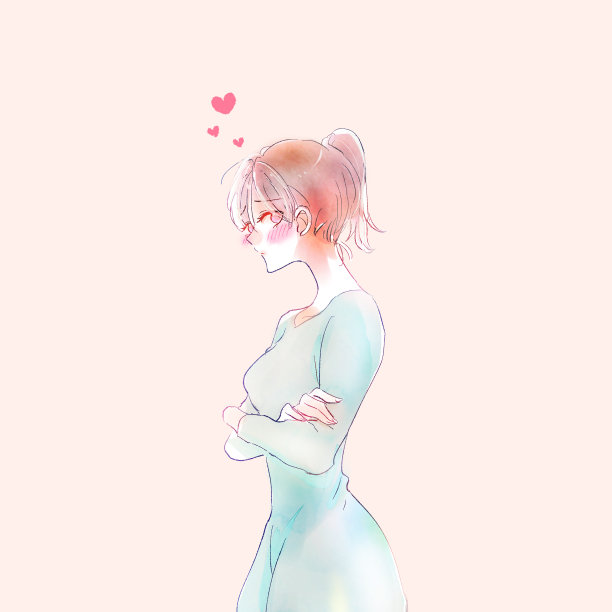 恋爱中的女人害羞图片下载