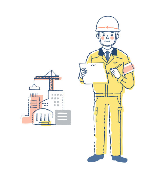 在建筑工地工作的建筑业商人图片下载