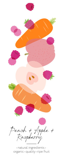 苹果胡萝卜覆盆子混合果莓排毒图片下载