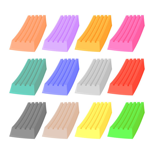 彩色橡皮泥被隔离在白色上图片下载