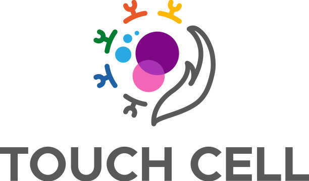 现代平面彩色触摸细胞圈标志设计图片下载