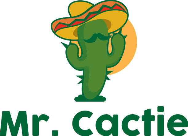 现代平面彩色设计Mr Cactie标志设计图片下载