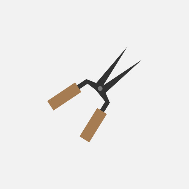 钢质剪切图标扁平式图片下载