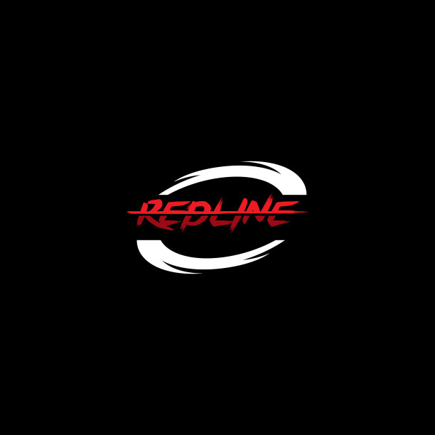 平面字母标记红线条纹标志设计图片下载