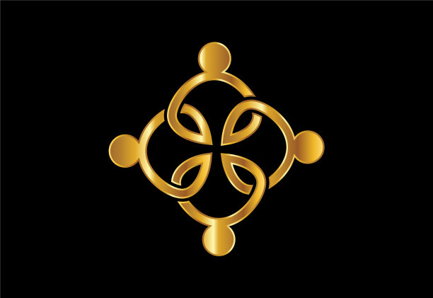 社交媒体网络连接人logo模板图片下载