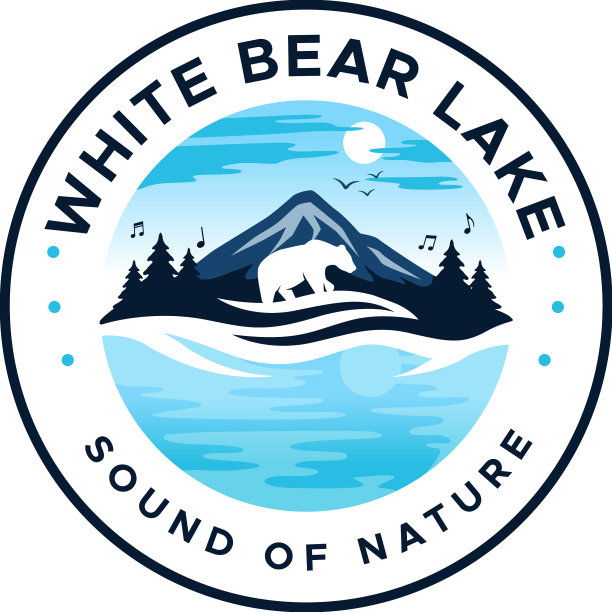 现代平面彩色白熊湖标志设计图片下载