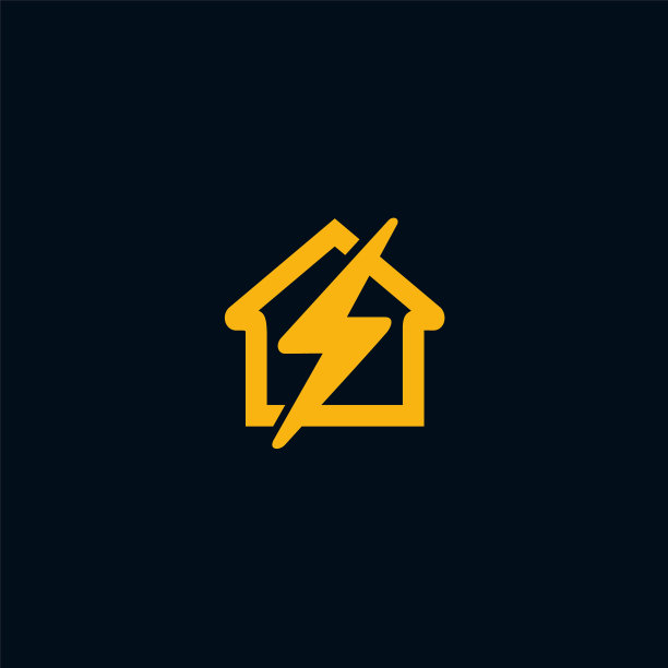 雷电雷电雷电屋标志设计图片下载