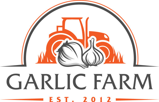 现代彩色设计大蒜农场标志设计图片下载