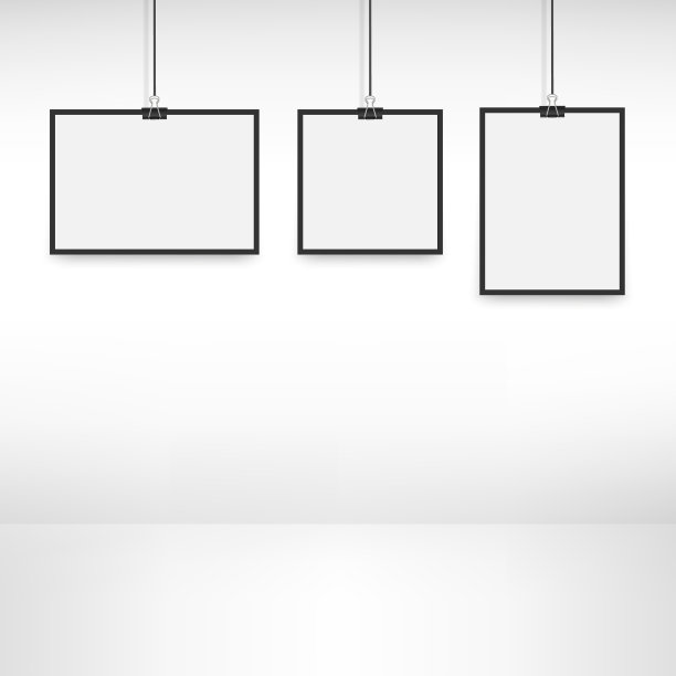 白色海报挂在活页夹上图片下载