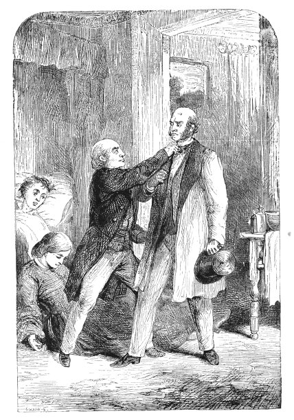 病人，女人晕倒，男人调整另一个男人的领带图片下载