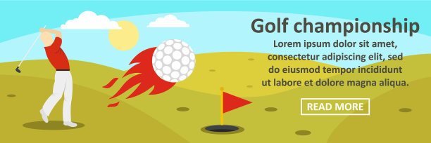 高尔夫锦标赛横幅横概念图片下载