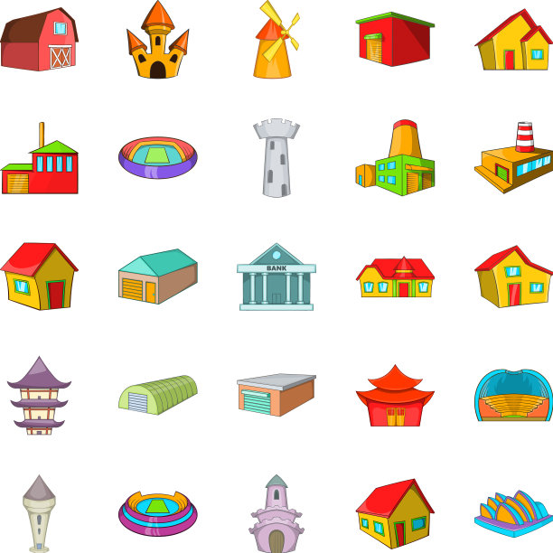 框架图标设置卡通风格图片下载