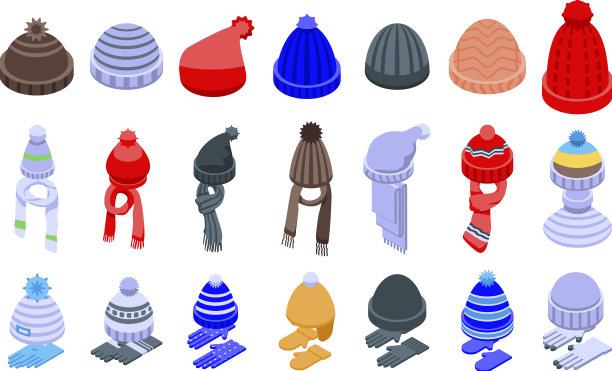 冬季帽子图标设置等长风格图片下载