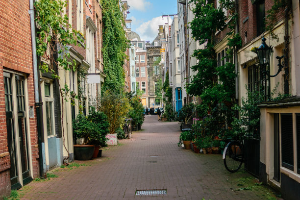 阿姆斯特丹街道和运河的照片图片下载
