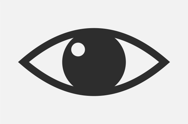 简约黑色眼睛图标图片下载